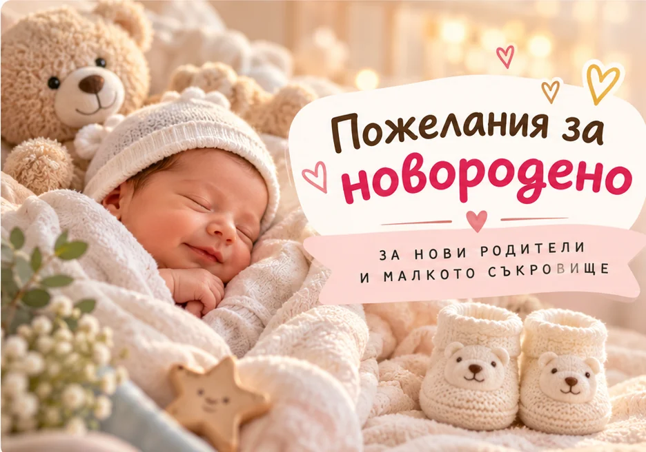 Пожелания за новородено и нови родители: 7 мили и готови текста